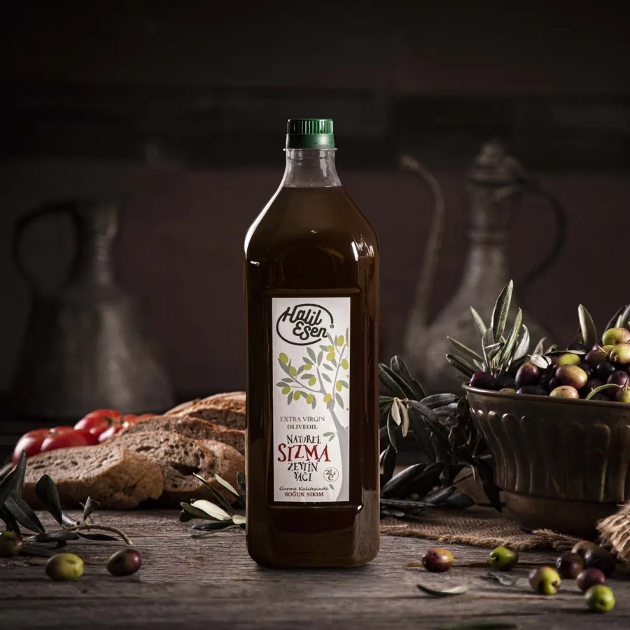 Yeni Hasat Filtresiz Naturel Sızma Soğuk Sıkım Gurme Zeytinyağı, 2 L, pet şişe