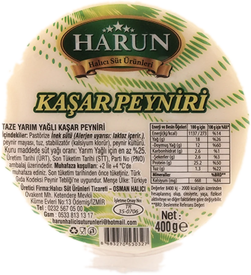 Taze Kaşar Peyni̇ri̇ (500 Gr)